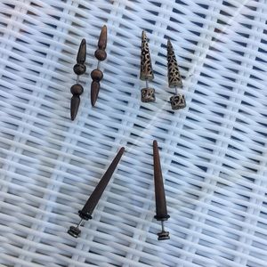 Earrings fake tappers costume jewelry